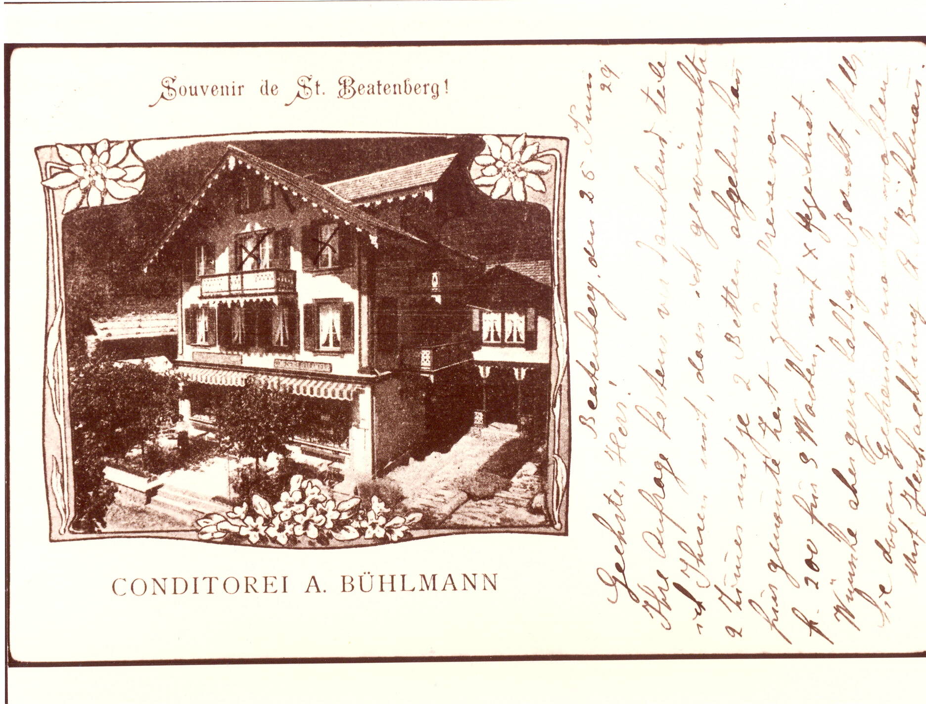 Postkarte aus dem Jahr 1929